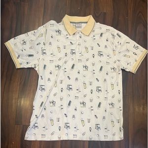 Fairway Outfitters Mens Large Golf Short Sleeve Polo Shirt Clubs Tee Ball Cotton